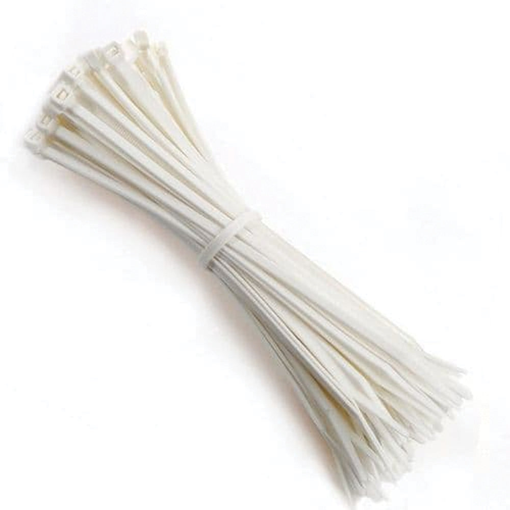 CABLE TIES 104X2.5 WHITE 100'S