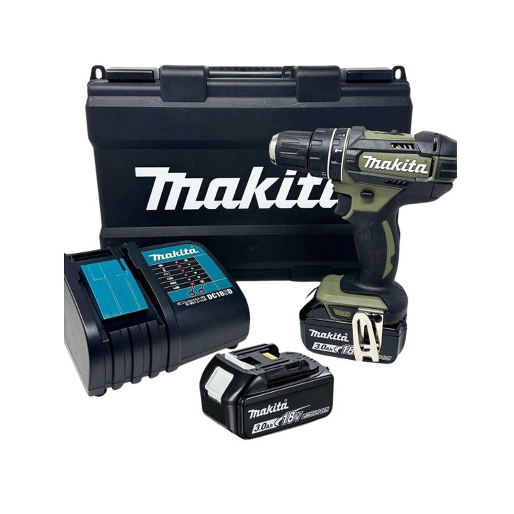 MAKITA CORDLESS IMPACT DRILL 18V INCL BL1830B 30AH BATTERY AND CARRY CASE