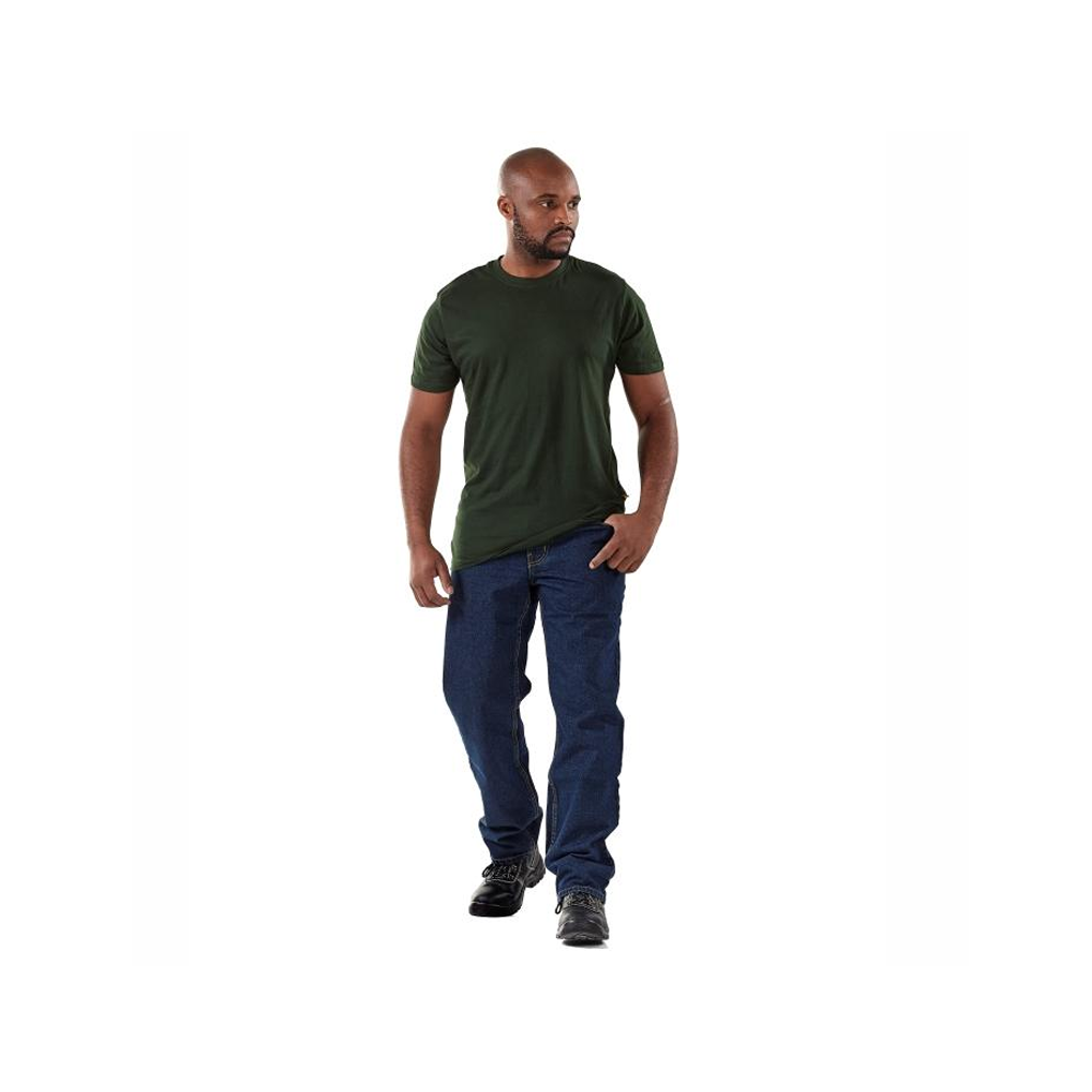 DROMEX COTTON CREW NECK T-SHIRT COLOUR-BOTTLE GREEN SIZE S