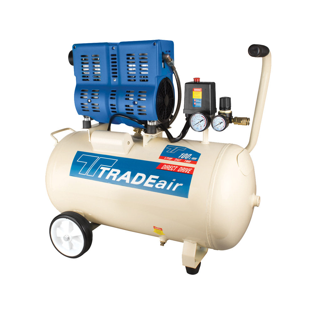 TRADEAIR COMPRESSOR OILFREE D/D 24LT 550W