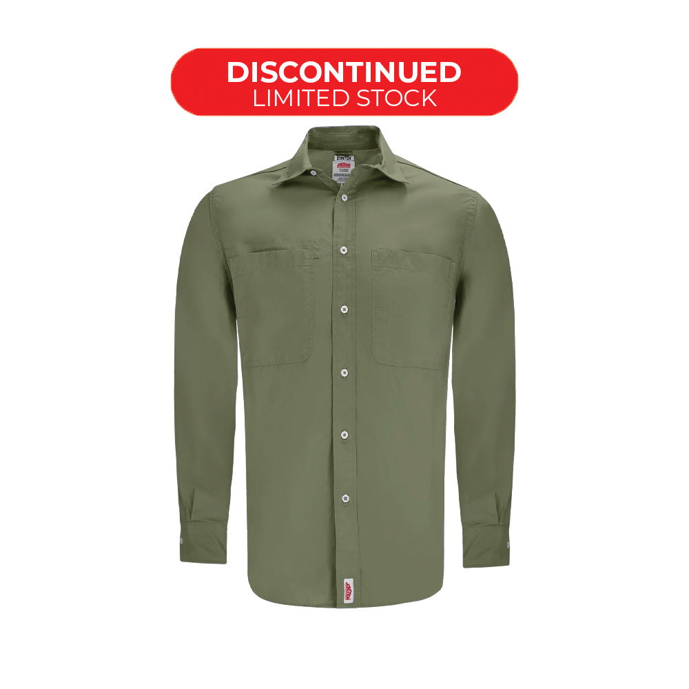 JONSSON STRETCH LONG SLEEVE SHIRT COLOUR-FERN  SIZE-4XL