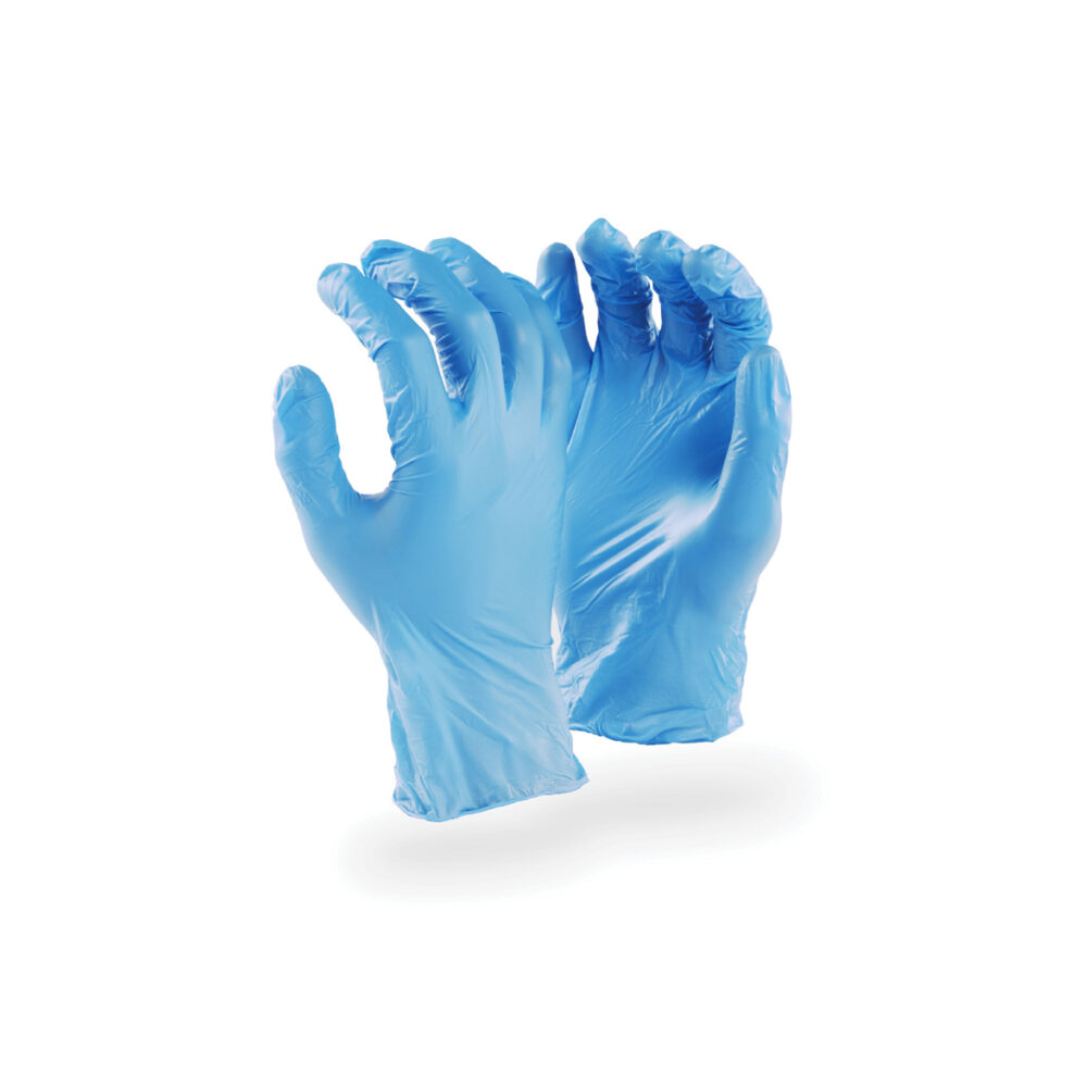 DROMEX BLUE NITROSHIELD S DISPOSABLE GLOVES MEDIUM(100PC)