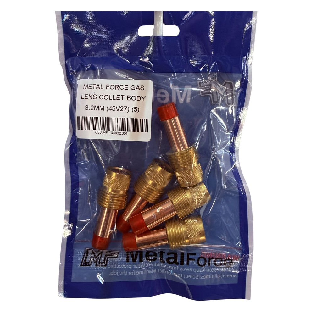 METAL FORCE GAS LENS COLLET BODY 3.2MM (45V27) (PACK OF 5)
