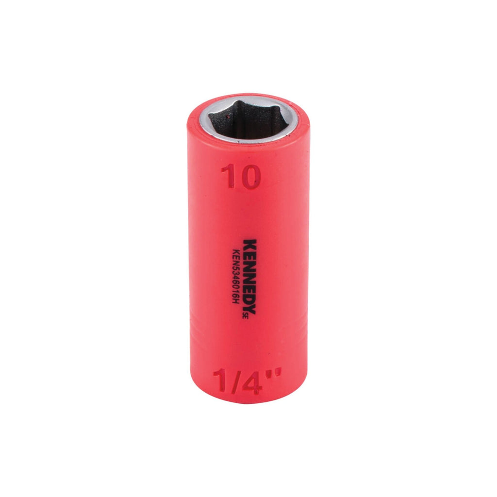 KENNEDY SE 1/4"" INSULATED HEXAGON SOCKETS-10MM