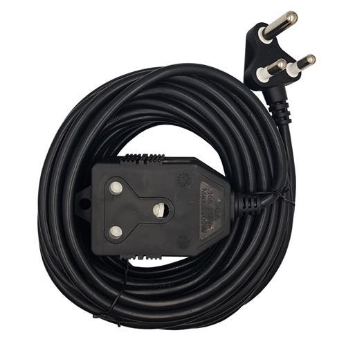 EXTENSION CORD RUBBER 16A BLACK JANUS SOCKET 10M