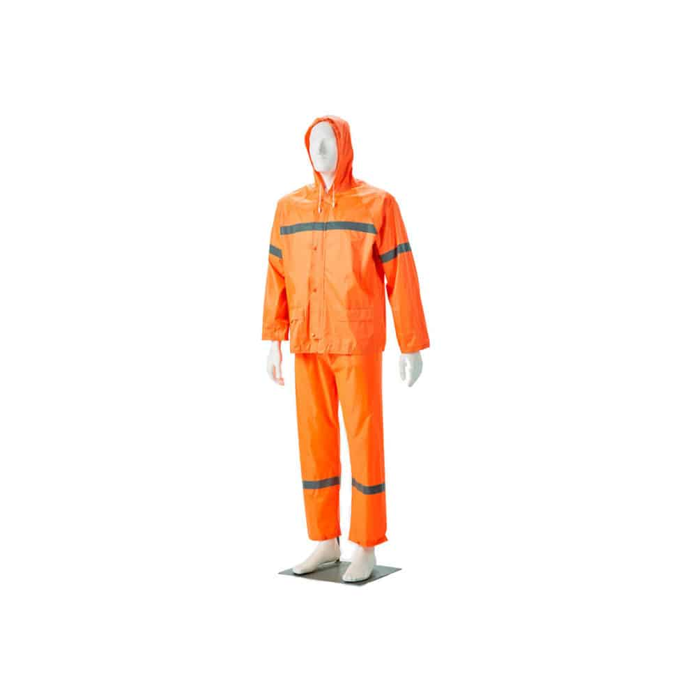 DROMEX RAIN SUIT RUBBERIZED REFL. TAPE  COLOUR-ORANGE M