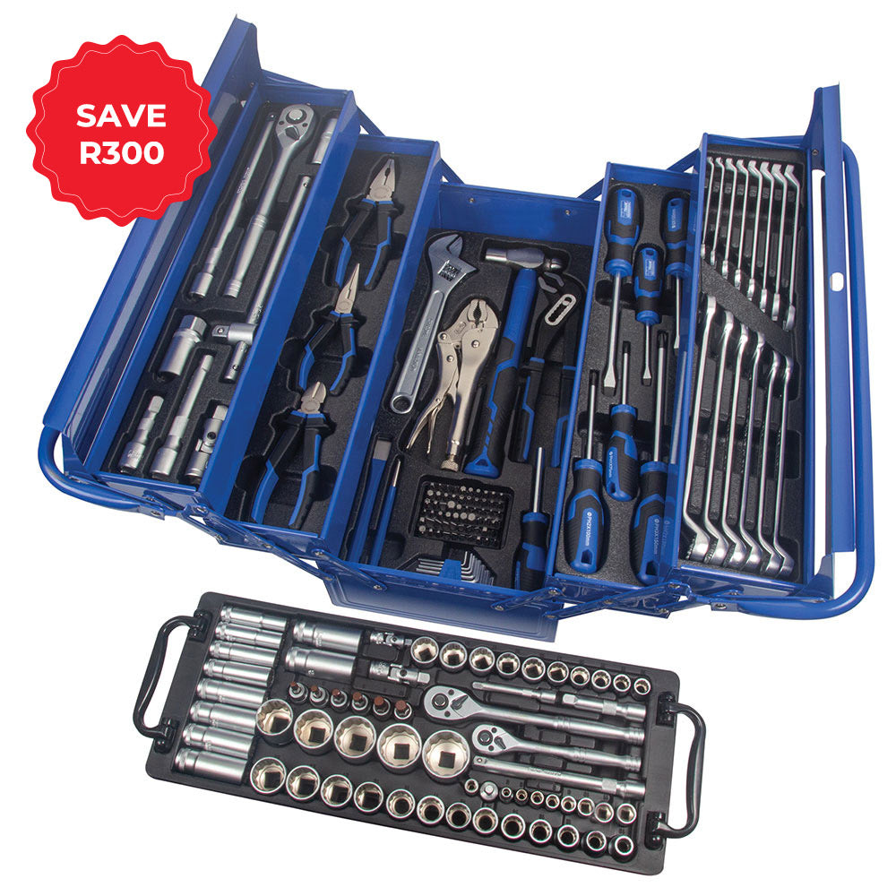 TRADE PROFESSIONAL TOOL SET 168PCE 1/4 & 3/8 & 1/2