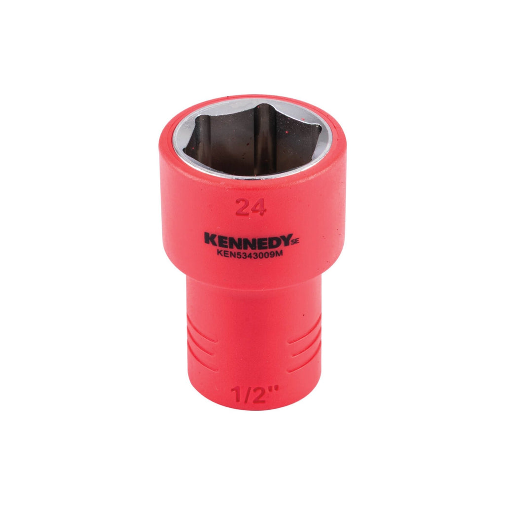 KENNEDY SE 1/2"" INSULATED HEXAGON SOCKETS-24MM