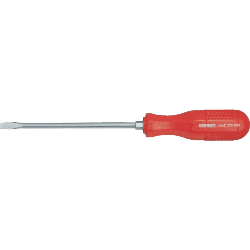 KENNEDY 6.5mm FLAT STUBBY HI-GRIP SCREWDRIVER