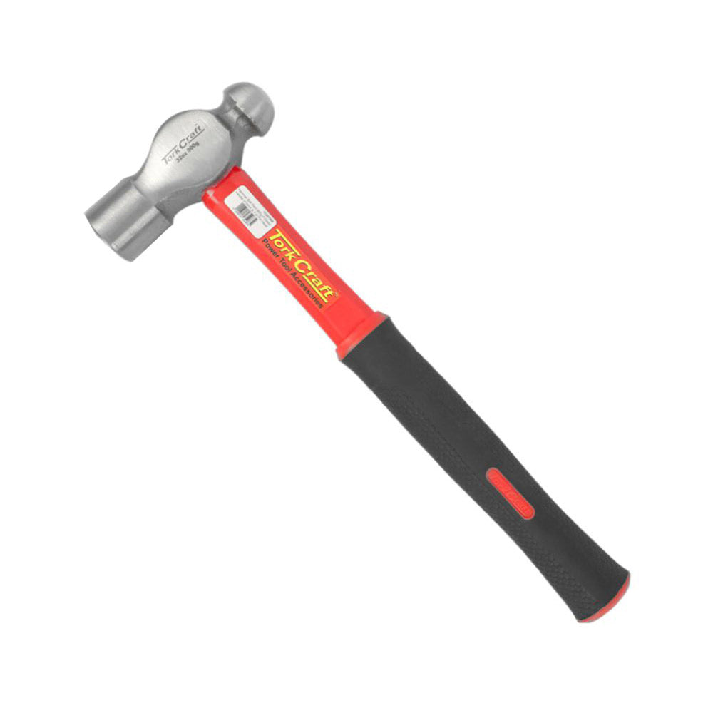 TORK CRAFT HAMMER BALL PEIN 900G (32OZ) FIBREGLASS HANDLE 310MM and FULL POL HEA