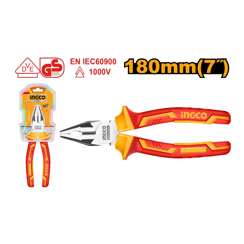 INGCO PLIER VDE 1000V 180MM COMBINATION