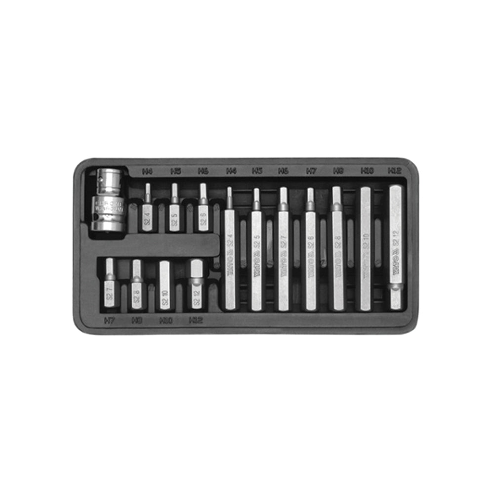 YATO HEX BIT SET 15PC H4-H12