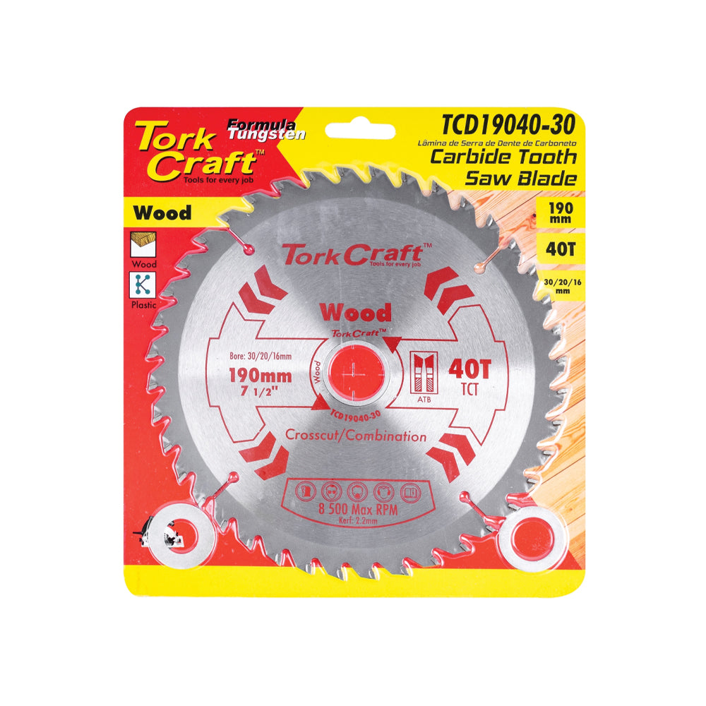 TORK CRAFT CIRCULAR SAW BLADE 190MM