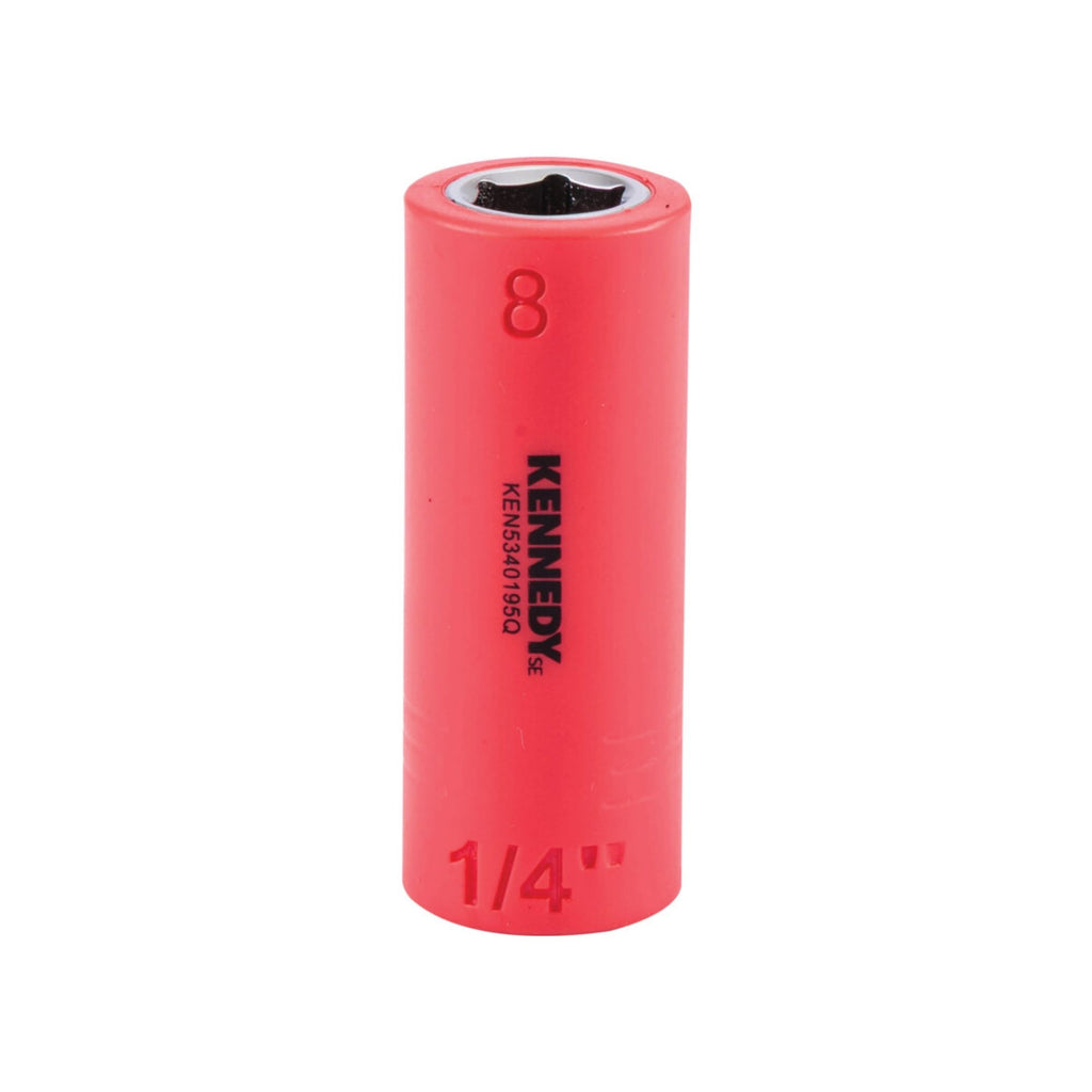 KENNEDY SE 1/4"" INSULATED HEXAGON SOCKETS-8MM