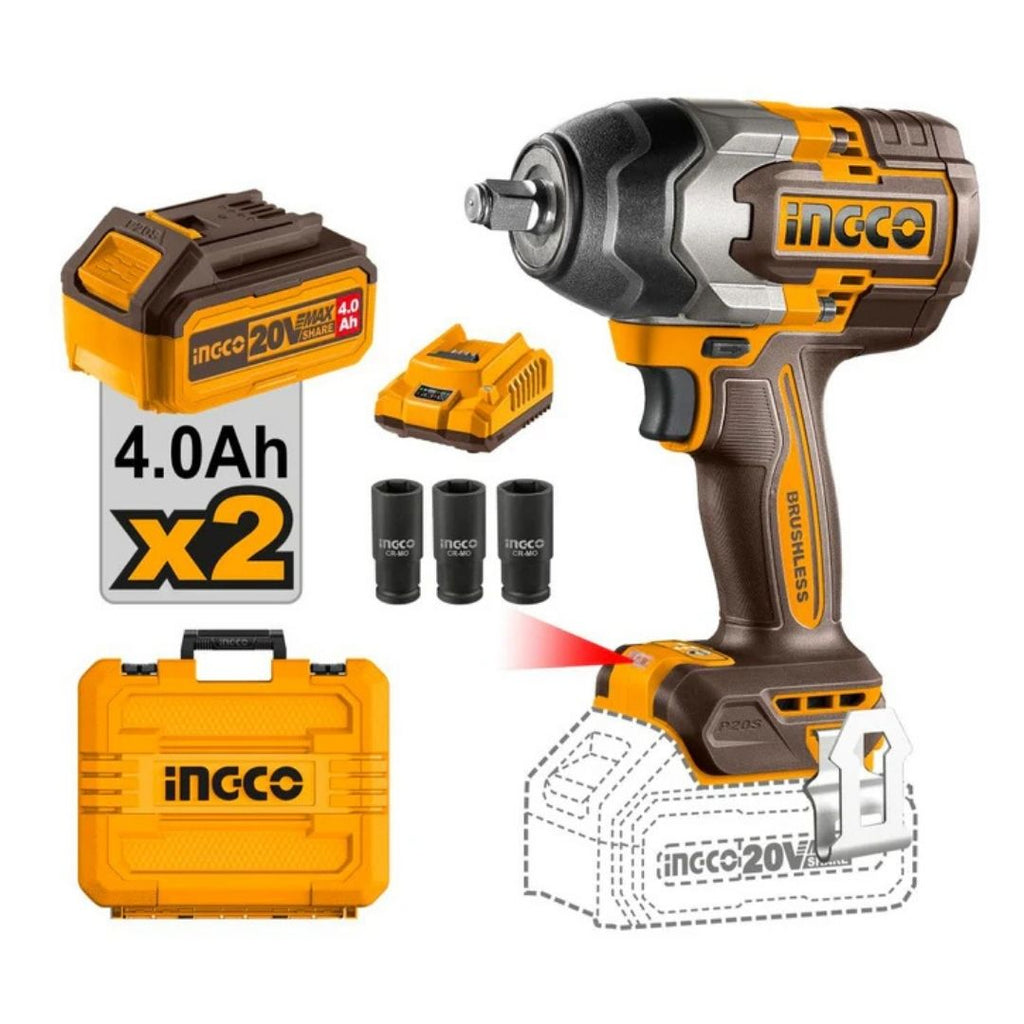 INGCO 850NM B/L IMPACT WRENCH KIT