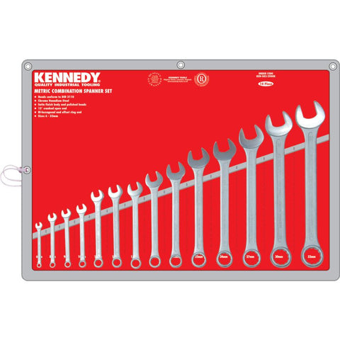 KENNEDY 6-32mm PROFESSIONAL COMBINATION SPANNER SET 14PC