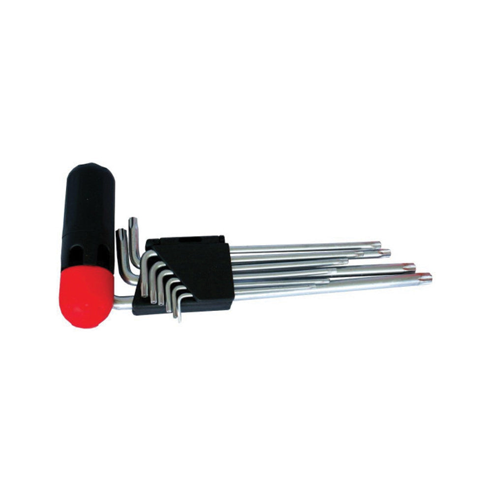 TORK CRAFT 9PCE TORX ALLEN KEY SET WITH INTERCHANGEABLE HANDLE