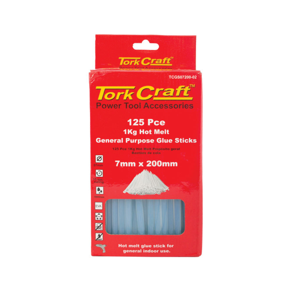 TORK CRAFT GLUE STICK 07 X 200MM 125PC 1KG HOT MELT GEN. PURPOSE EVA 18000CPS