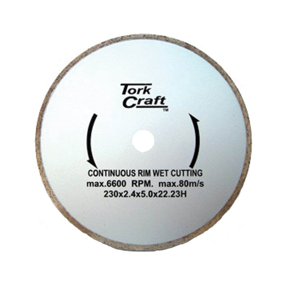 TORK CRAFT DIAMOND BLADE 230MM CONTINUOUS RIM