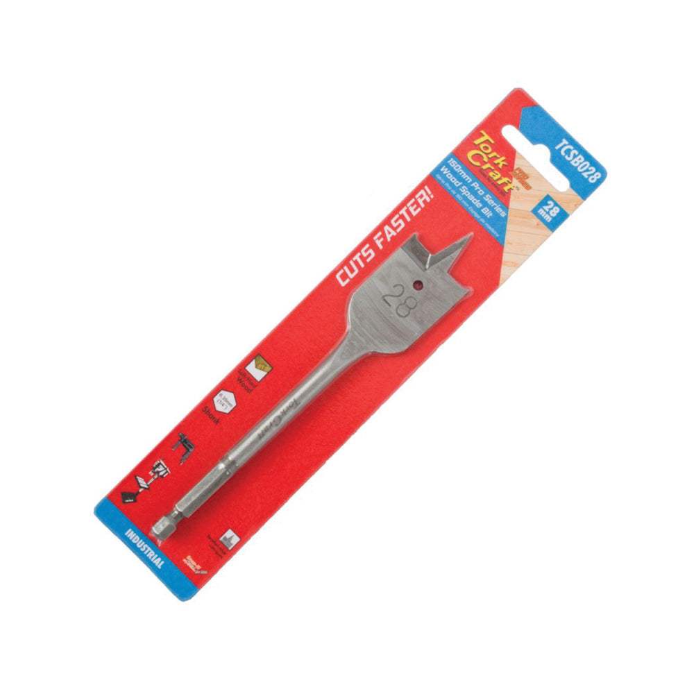 TORK CRAFT SPADE BIT PRO SERIES 28MM X 150MM
