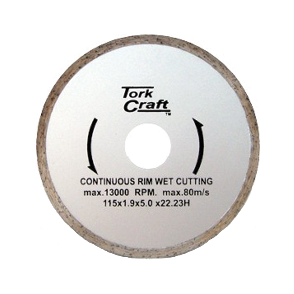 TORK CRAFT DIAMOND BLADE CONTINUOUS RIM 115MM