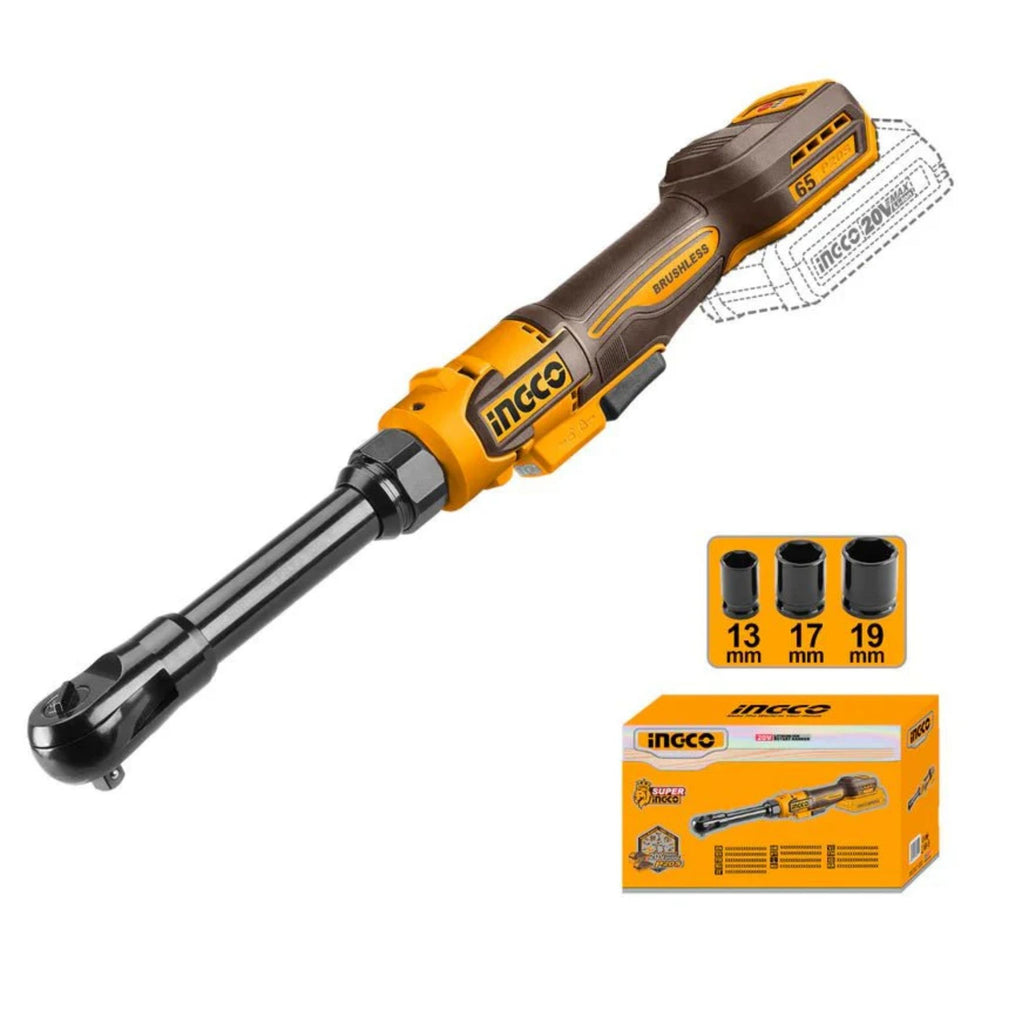INGCO 20V PS+ C/L EXTENDED RATCHET DRIVER 3P 65NM NO B/C