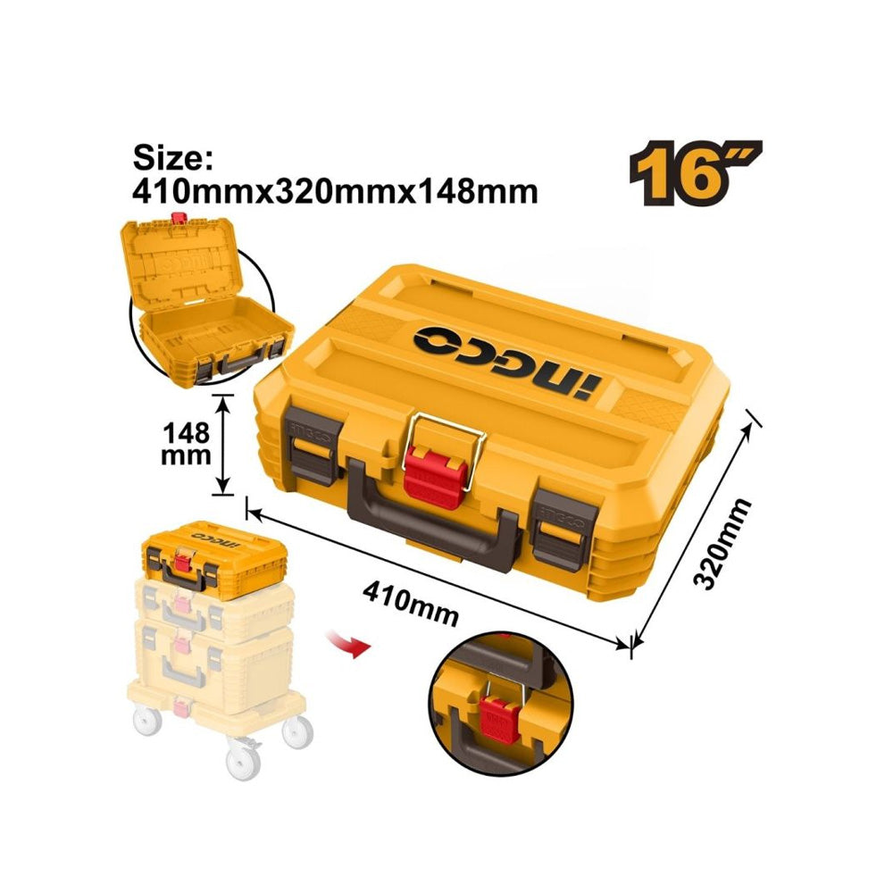 INGCO STACKABLE T/BOX 410X320X148MM 15KG P/CLIP EMPTY - Cosmo Group