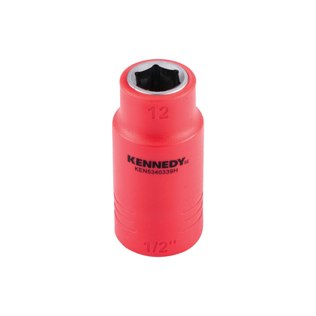 KENNEDY SE 1/2"" INSULATED HEXAGON SOCKETS-12MM