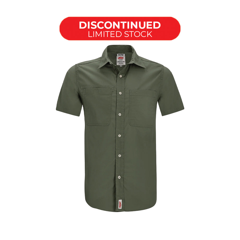 JONSSON STRETCH SHORT SLEEVE SHIRT COLOUR-FERN  SIZE-2XL
