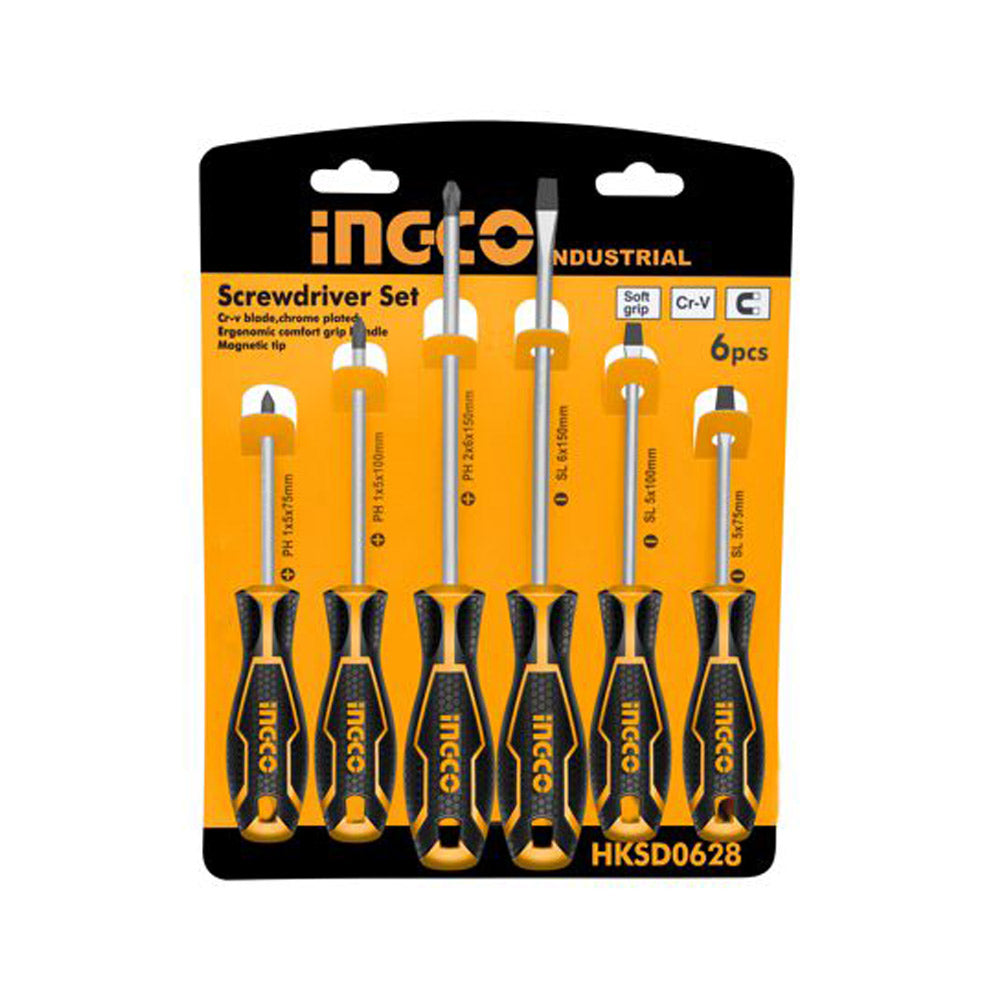 INGCO S/DRIVER SET CRV 6PC