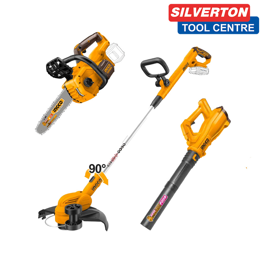 INGCO 20V PS C/L CHAINSAW/TRIMMER/BLOWER COMBO KIT 3PC