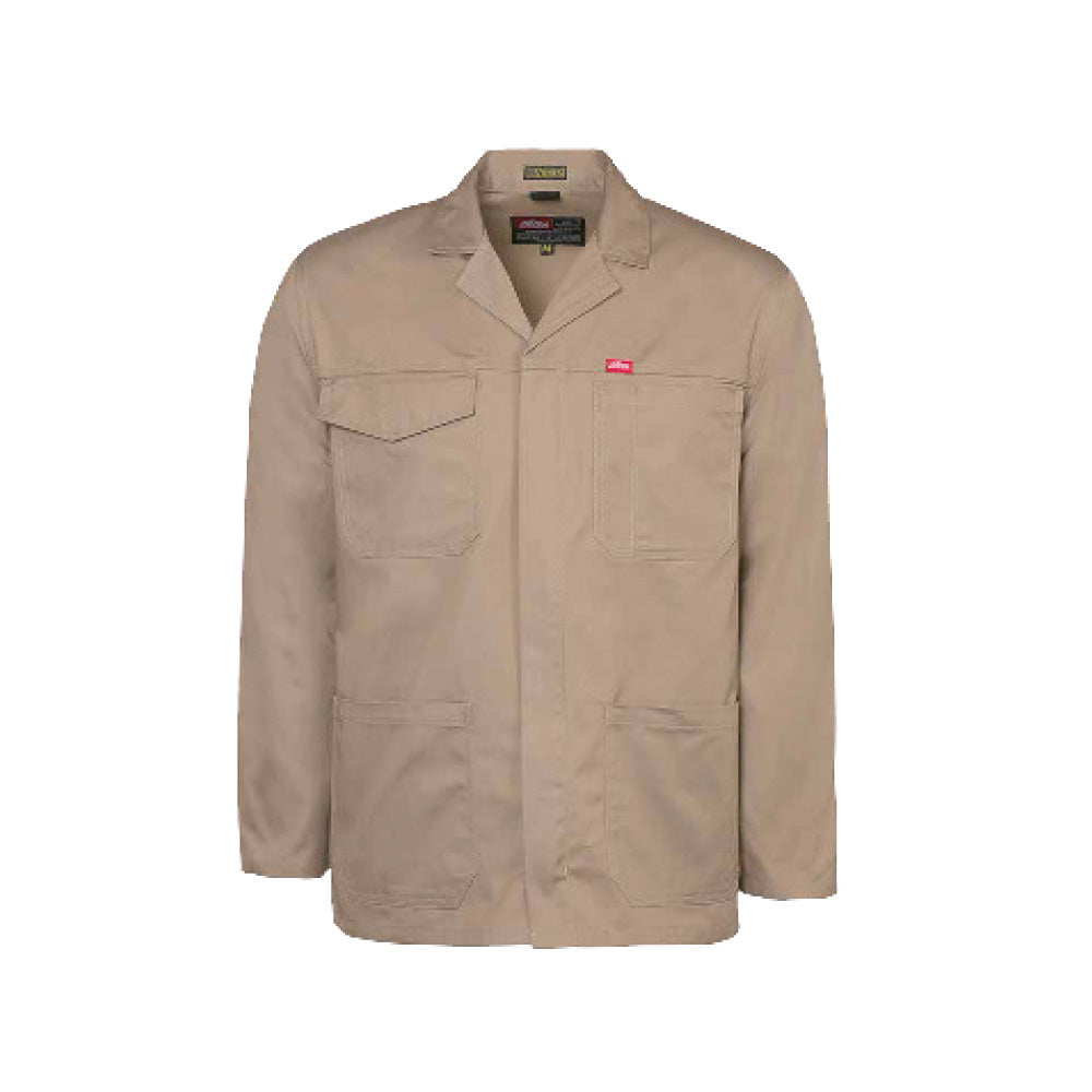 JONSSON POLYCOTTON WORK JACKET  COLOUR-KHAKI  SIZE-XS