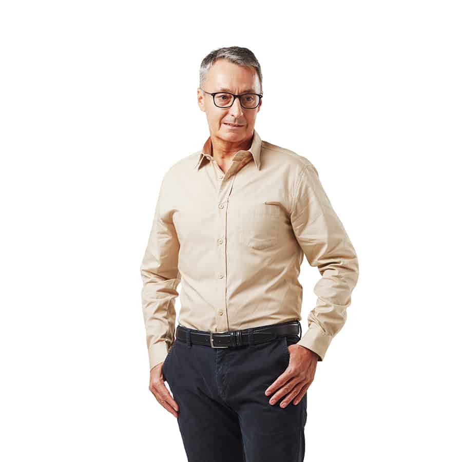 DROMEX FORMAL LONG SLEEVE SHIRT COLOUR-STONE SIZE-3XL