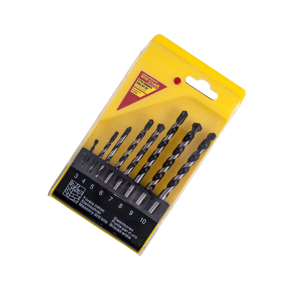 TORK CRAFT MASONRY DRILL BIT SET 8PC 3-4-5-6-7-8-9-10MM