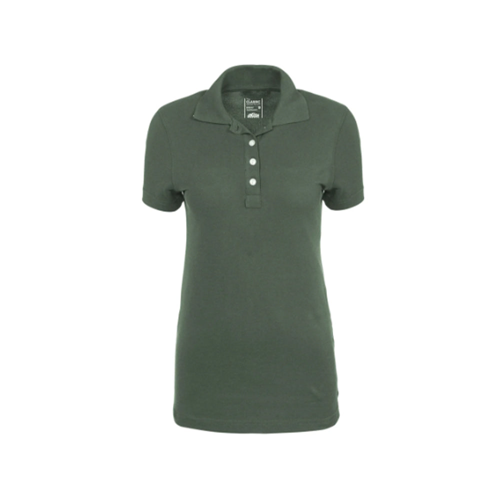 JONSSON WOMENS FITTED GOLFER COLOUR-FERN GREEN SIZE-S