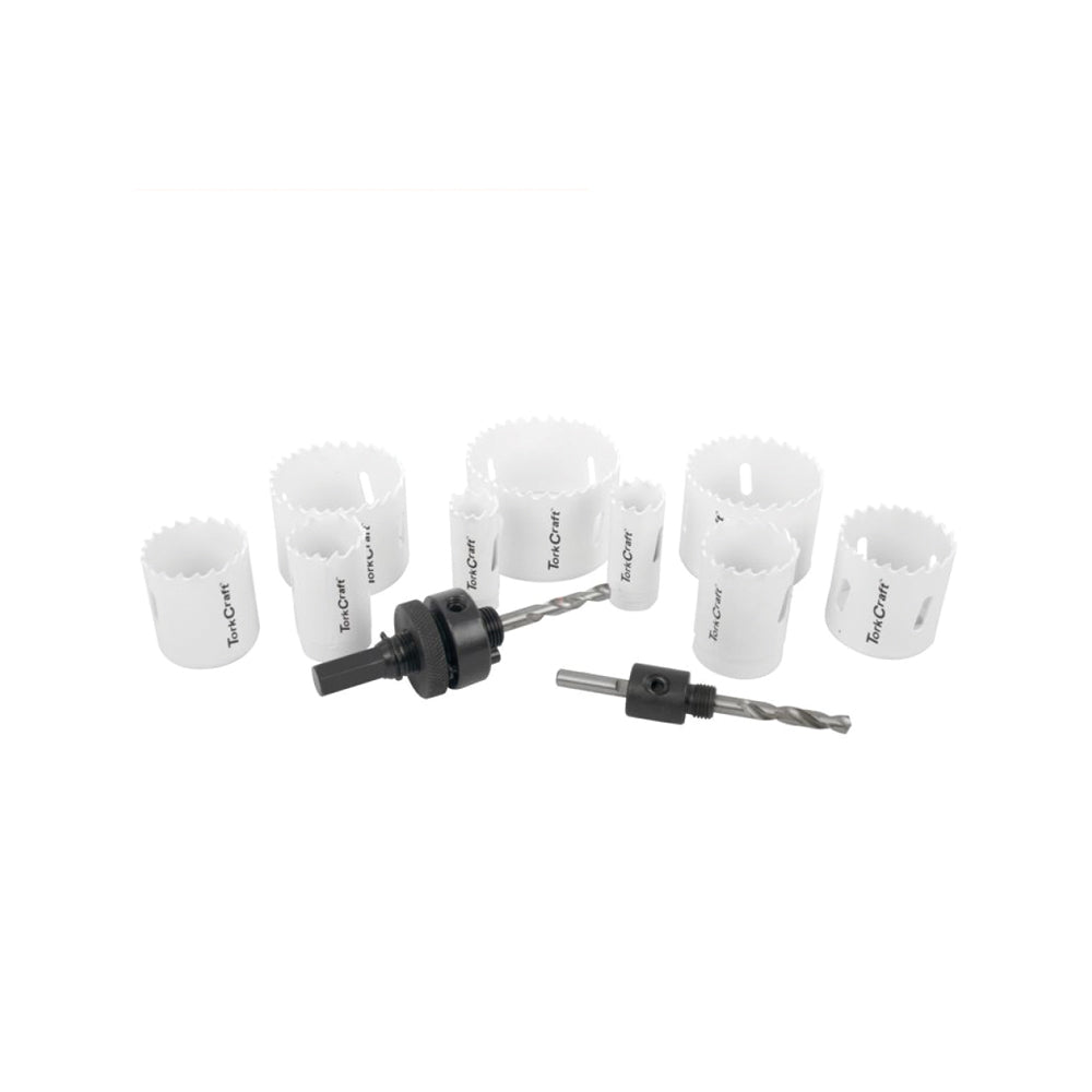 TORK CRAFT HOLESAW SET 13PC IN CASE BI-METAL