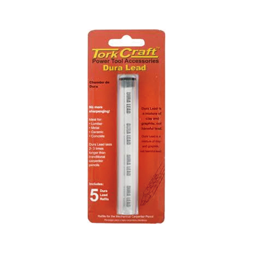 TORK CRAFT CARPENTERS PENCIL DURA LEAD REFILL 5PC WHITE