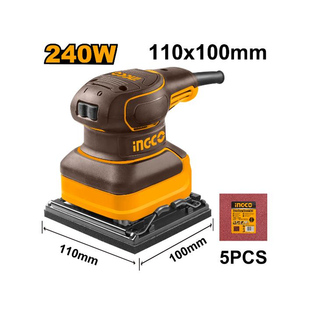 INGCO SANDER PALM INCL ASS 240W 220-240V