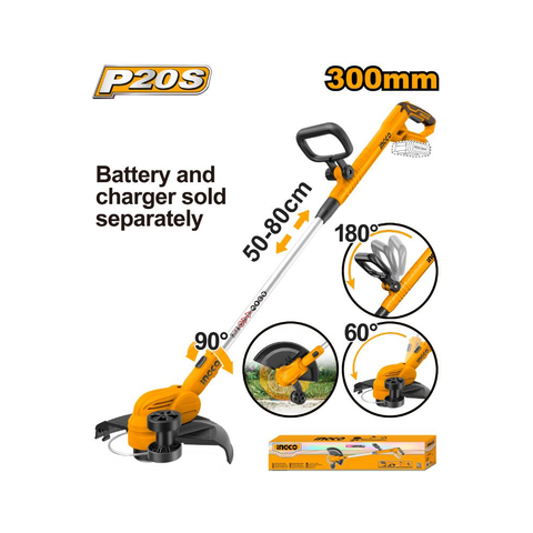 INGCO 20V PS+ C/L GRASS TRIMMER 8200/MIN ADJ