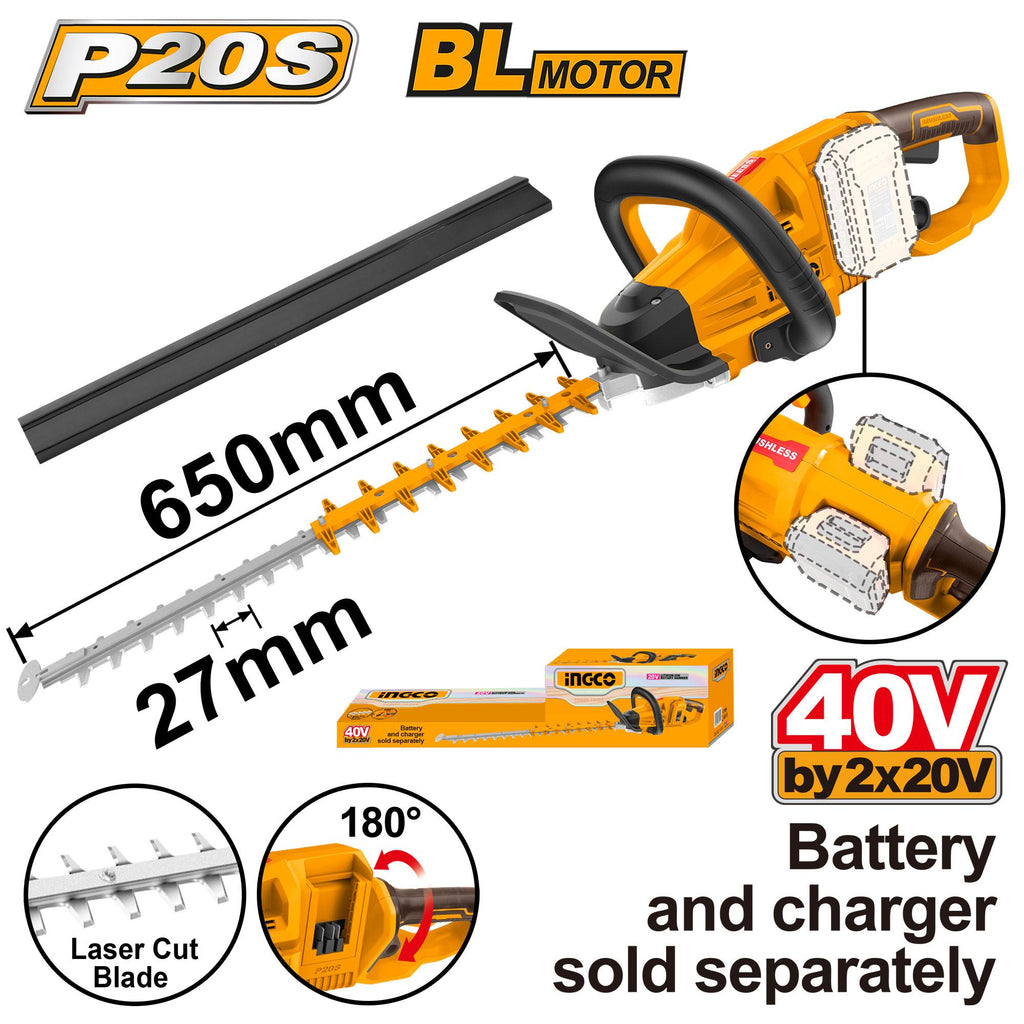 INGCO 20V PS+ C/L 40V HEDGE TRIMMER