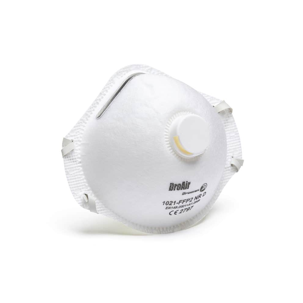 DROMEX RESPIRATOR DISPOSABLE DRO-AIR FFP2 VALVE(BOX OF 12)