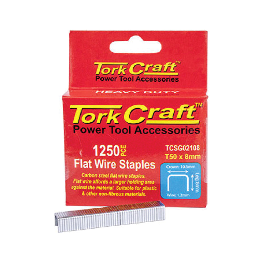 TORK CRAFT STAPLE T50 X 8MM X 1250PC HEAVY DUTY