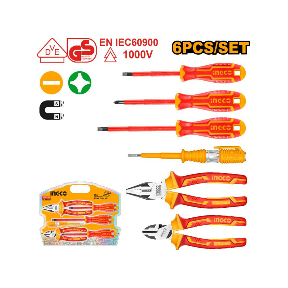 INGCO TOOL SET VDE BLISTER 6PC