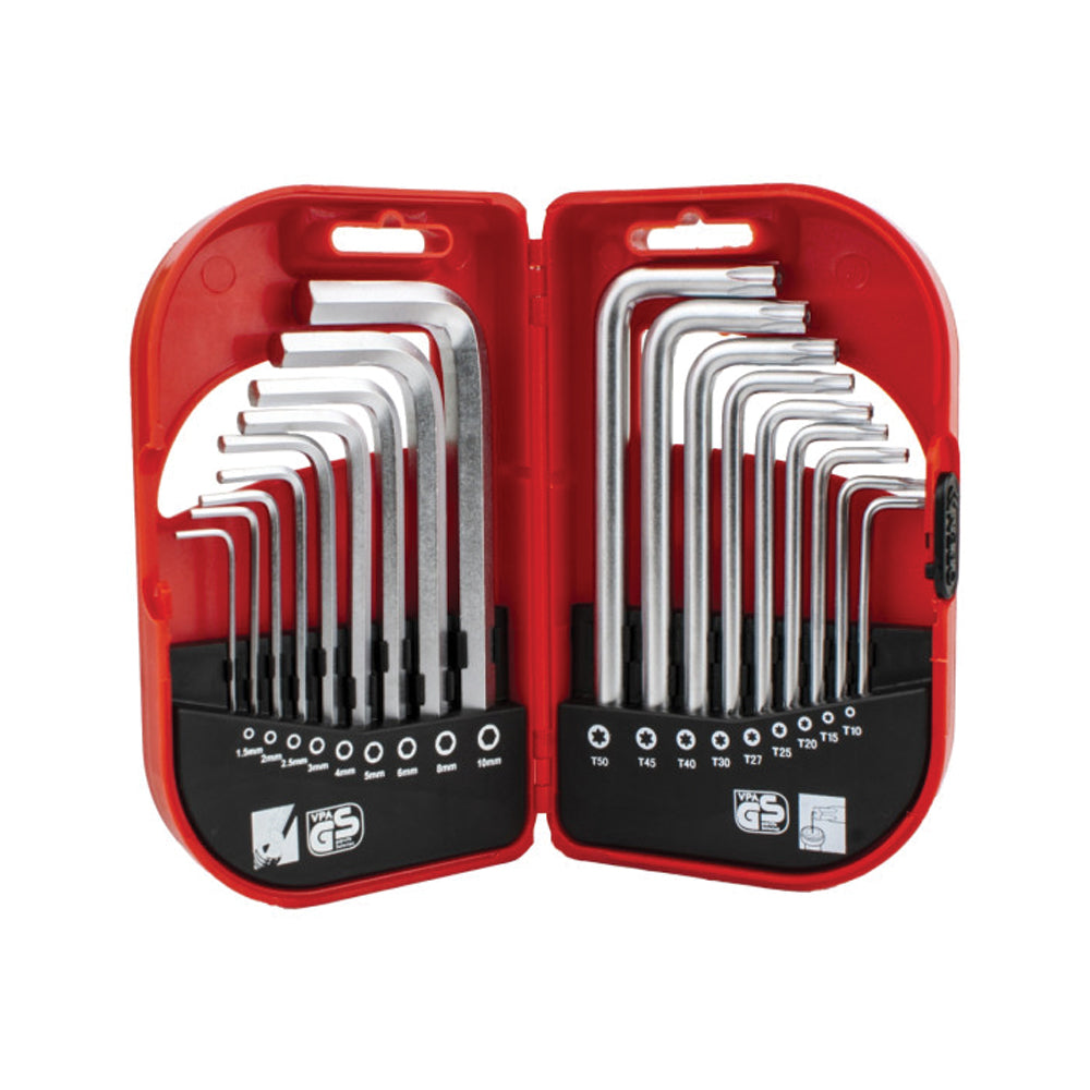 TORK CRAFT 18 PCE COMBO HEX KEY CHROME VANADIUM SET