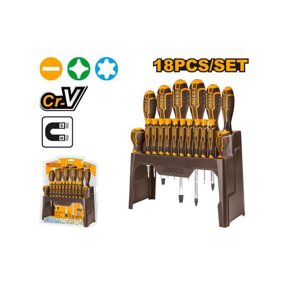 INGCO S/DRIVER PRECIS SL/PH 18PC