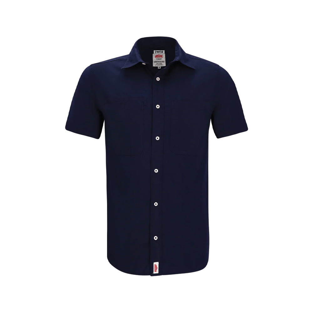 JONSSON STRETCH SHORT SLEEVE SHIRT COLOUR-NAVY  SIZE-XL