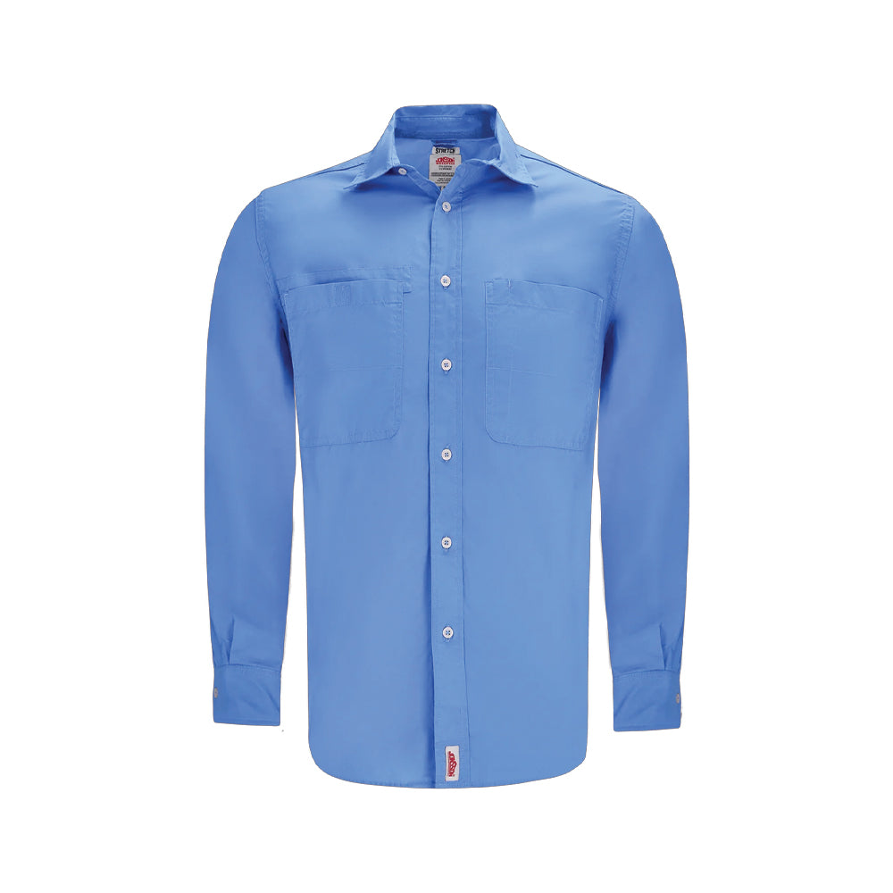 JONSSON STRETCH LONG SLEEVE SHIRT COLOUR-SKY  BLUE  SIZE-XL