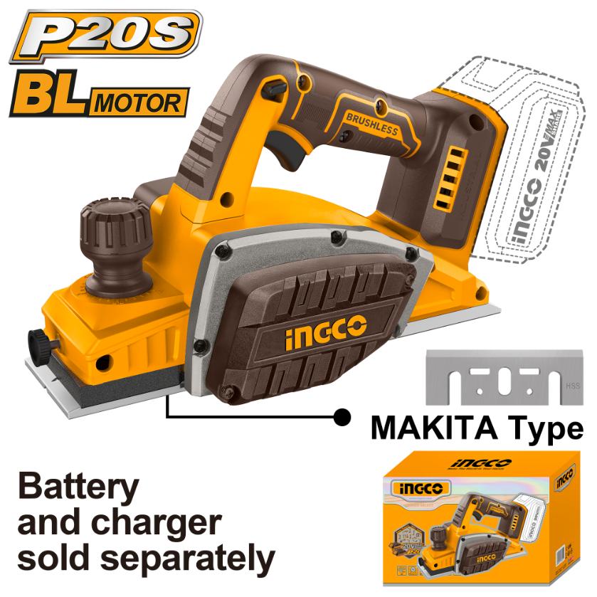 INGCO 20V PS+ C/L PLANER 82X2MM NO B/C BOX