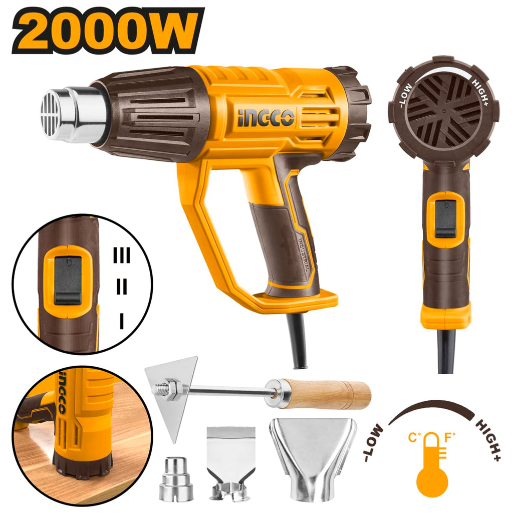 INGCO HEAT GUN 2000W VARIABLE SETTING