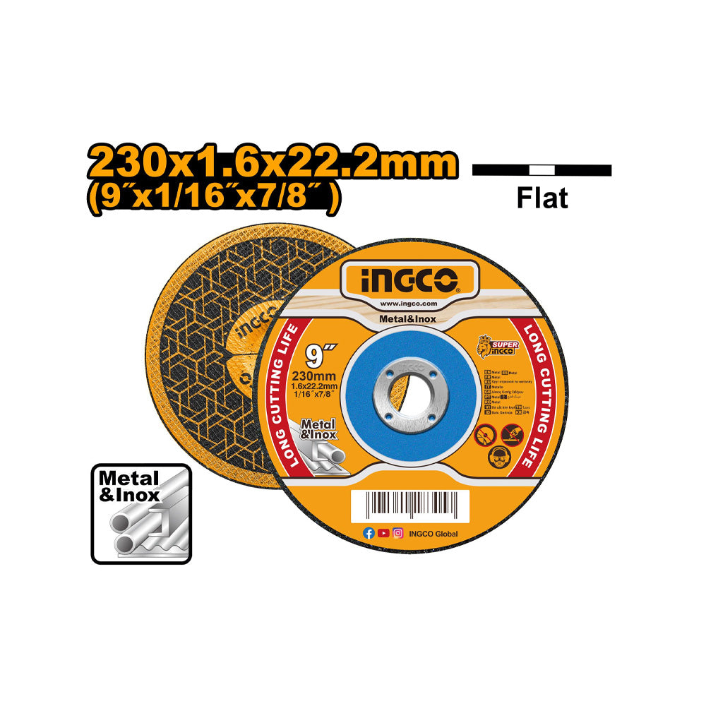 INGCO DISC CUT METAL ABRASIVE 230X1.6X22.2MM